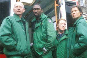 Some of the Casualty cast from 2000 - Josh, Finlay, Mel and Penny