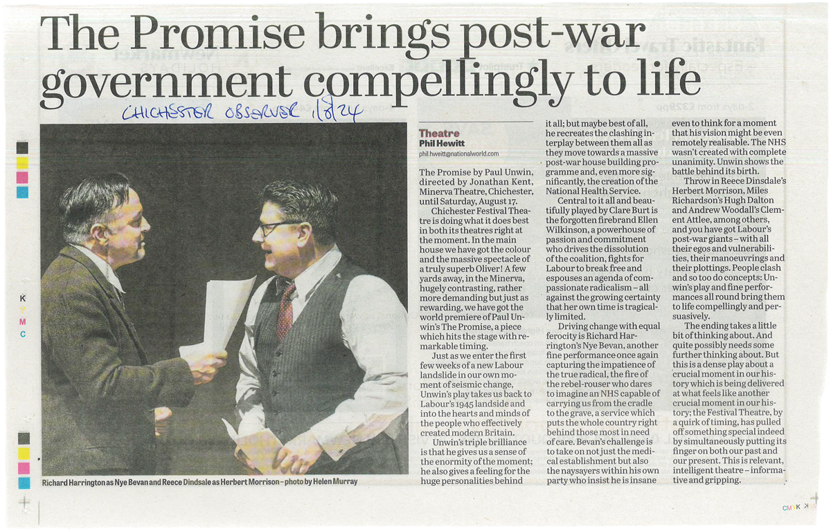 Chichester-Observer-The-Promise-review-in-print